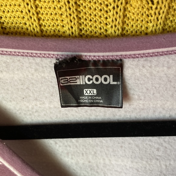 Lavender and white striped dress sweatshirt lined - Picture 2 of 3